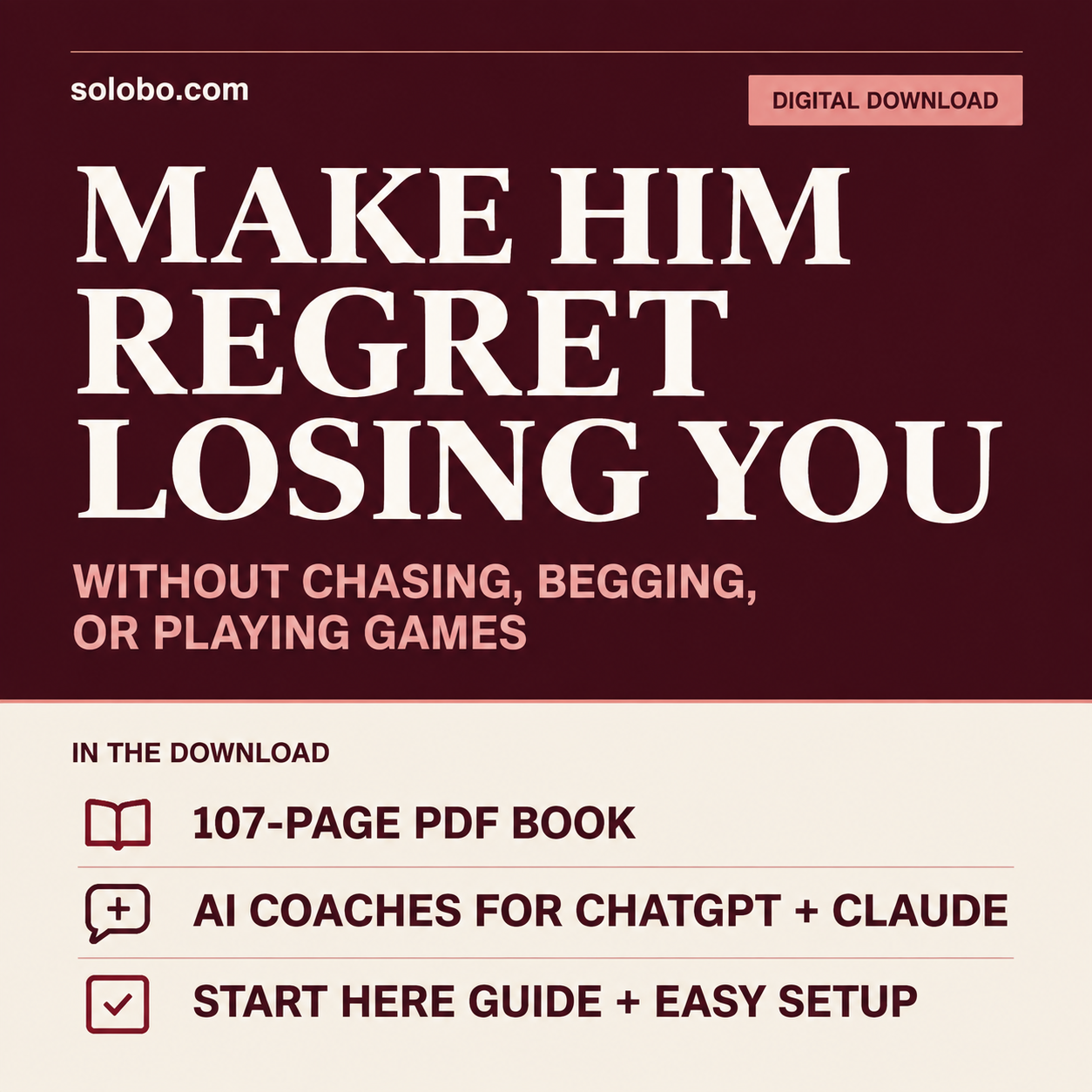 Make Him Regret Losing You: PDF Book + AI Coaches Make Him Regret Losing You: PDF Book + AI Coaches